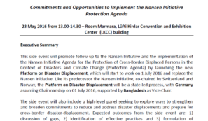 Background Note And Program WHS Side Event Co-organised By The Governments Of Germany And Switzerland