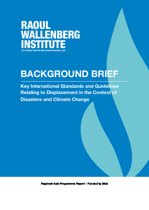 Climate change, disasters and internal displacement in Asia and