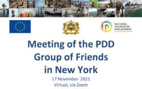 PowerPoint Slide With Text Meeting Of The PDD Group Of Friends In New York, 17 November 2021