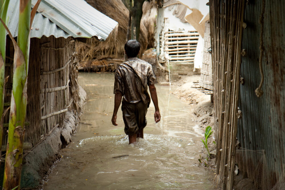 Aftermath of flooding in and around Satkhira district, Bangladesh.