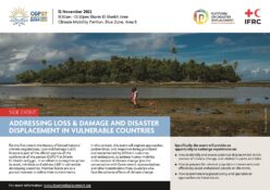 COP27 Side Event – Addressing Loss & Damage And Disaster Displacement In Vulnerable Countries