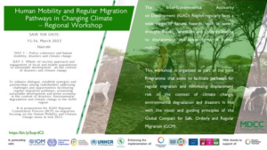 Regional Workshop – Human Mobility And Regular Migration Pathways In Changing Climate