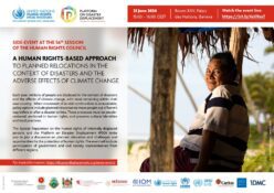 Side Event – A Human Rights-Based Approach To Planned Relocation In The Context Of Disasters And The Adverse Effects Of Climate Change