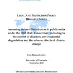 Research Paper – Assessing Serious Disturbances To Public Order Under The 1969 OAU Convention, Including In The Context Of Disasters, Environmental Degradation And The Adverse Effects Of Climate Change