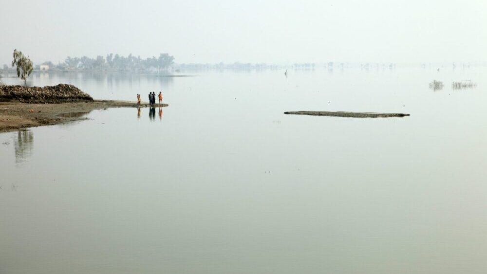 Vast tracts of land in Pakistan's Sindh province are still submerged under water, six months on from the extreme monsoon rainfall that forced more than 20 million people from their homes.
